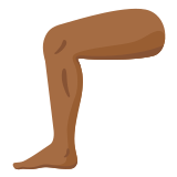 🦵🏾 Bein: Mitteldunkle Hautfarbe Emoji von Google