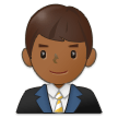 👨🏾‍💼 Büroangestellter: Mitteldunkle Hautfarbe Emoji von Samsung