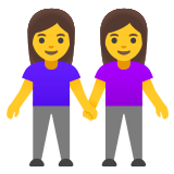 👭 Women Holding Hands, Emoji by Google