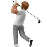 🏌🏽 Person Golfing: Medium Skin Tone, Emoji by Apple
