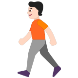 🚶🏻 Person Walking: Light Skin Tone, Emoji by Microsoft