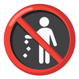 🚯 Abfall Verboten Emoji von Google