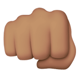 👊🏽 Oncoming Fist: Medium Skin Tone, Emoji by Apple
