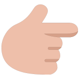 👉🏼 Указывающий Направо Палец: Светлый Тон Кожи, смайлик от Microsoft