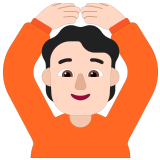 🙆🏻 Personne Faisant Un Geste D’acceptation : Peau Claire Emoji par Microsoft