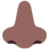 👃🏾 Nase: Mitteldunkle Hautfarbe Emoji von Microsoft