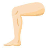 🦵🏻 Bein: Helle Hautfarbe Emoji von Google