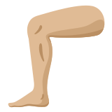 🦵🏼 Bein: Mittelhelle Hautfarbe Emoji von Google