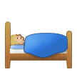 🛌🏼 Person in Bed: Medium-Light Skin Tone, Emoji by Samsung