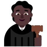 🧑🏿‍⚖️ Judge: Dark Skin Tone, Emoji by Microsoft