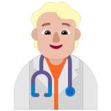 🧑🏼‍⚕️ Arzt/ärztin: Mittelhelle Hautfarbe Emoji von Microsoft