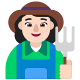 👩🏻‍🌾 Woman Farmer: Light Skin Tone, Emoji by Microsoft
