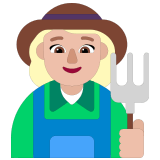 👩🏼‍🌾 Женщина-Фермер: Светлый Тон Кожи, смайлик от Microsoft