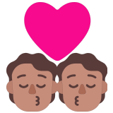 💏🏽 Kiss: Medium Skin Tone, Emoji by Microsoft