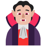 🧛🏼 Vampire : Peau Moyennement Claire Emoji par Microsoft
