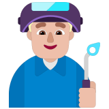 👨🏼‍🏭 Fabrikarbeiter: Mittelhelle Hautfarbe Emoji von Microsoft
