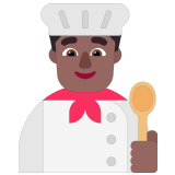 👨🏾‍🍳 Cuisinier : Peau Mate Emoji par Microsoft