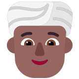 👳🏾 Person Wearing Turban: Medium-Dark Skin Tone, Emoji by Microsoft