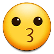 😗 Kissing Face, Emoji by Samsung