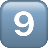 9️⃣ Keycap: 9, Emoji by Apple