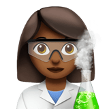 👩🏾‍🔬 Woman Scientist: Medium-Dark Skin Tone, Emoji by Apple