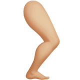 🦵🏼 Bein: Mittelhelle Hautfarbe Emoji von Apple