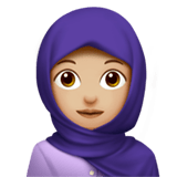🧕🏼 Woman with Headscarf: Medium-Light Skin Tone, Emoji by Apple