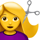 💇‍♀️ Frau Beim Haareschneiden Emoji von Apple