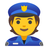 👮 Polizist(in) Emoji von Google