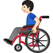 👨🏻‍🦽 Man in Manual Wheelchair: Light Skin Tone, Emoji by Samsung