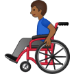 👨🏾‍🦽 Man in Manual Wheelchair: Medium-Dark Skin Tone, Emoji by Samsung