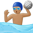 🤽🏽‍♂️ Man Playing Water Polo: Medium Skin Tone, Emoji by Samsung