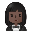 🤵🏿‍♀️ Woman in Tuxedo: Dark Skin Tone, Emoji by Samsung