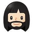 🧔🏻‍♀️ Femme Barbue : Peau Claire Emoji par Samsung
