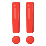 ‼️ Doppeltes Ausrufezeichen Emoji von Google
