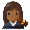 👩🏾‍⚖️ Richterin: Mitteldunkle Hautfarbe Emoji von Samsung