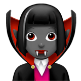 🧛🏾‍♀️ Woman Vampire: Medium-Dark Skin Tone, Emoji by Apple