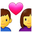 👩‍❤️‍👨 Влюбленная Пара: Женщина Мужчина, смайлик от Samsung
