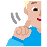 🧏🏼‍♂️ Глухой Мужчина: Светлый Тон Кожи, смайлик от Microsoft