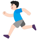 🏃🏻‍♂️ Man Running: Light Skin Tone, Emoji by Microsoft