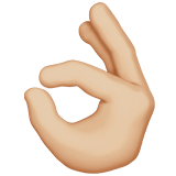 👌🏼 Ok-Zeichen: Mittelhelle Hautfarbe Emoji von Apple