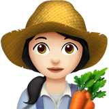 👩🏻‍🌾 Женщина-Фермер: Очень Светлый Тон Кожи, смайлик от Apple