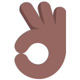 👌🏾 Ok Hand: Medium-Dark Skin Tone, Emoji by Microsoft