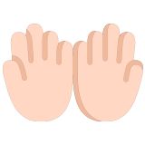 🤲🏻 Palms Up Together: Light Skin Tone, Emoji by Microsoft