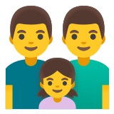 👨‍👨‍👧 Familie: Mann, Mann Und Mädchen Emoji von Google