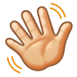 Emoji winkende hand