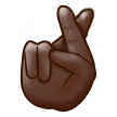 🤞🏿 Crossed Fingers: Dark Skin Tone, Emoji by Samsung
