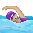 🏊🏼‍♀️ Пловчиха: Светлый Тон Кожи, смайлик от Samsung