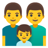 👨‍👨‍👦 Family: Man, Man, Boy, Emoji by Google