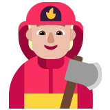 🧑🏼‍🚒 Firefighter: Medium-Light Skin Tone, Emoji by Microsoft